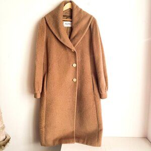 Max Mara Wool Alpaca Classic Camel Beige Coat 10